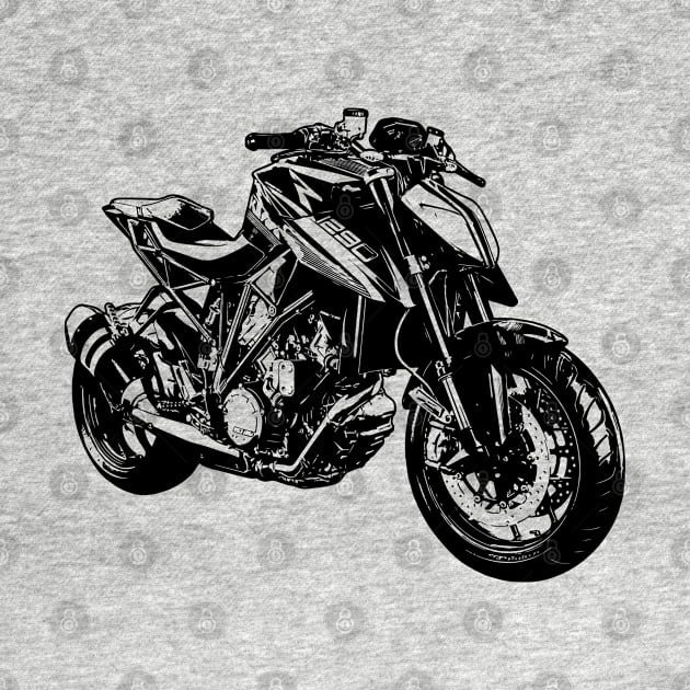 Super Duke 1290 Bike Sketch Art by KAM Std